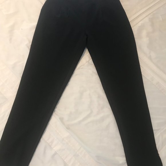 Michael Michael Kors Black Ankle Pants with Gold Hardware at Ankle, Size SM - Picture 1 of 5